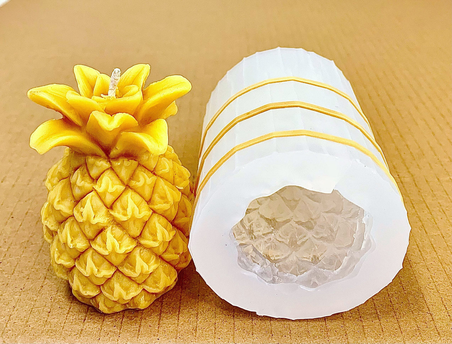3D silicone pineapple mold - Pineapple candle soap Mold - silicone pillar candle mold - silicone fruit mold - food grade