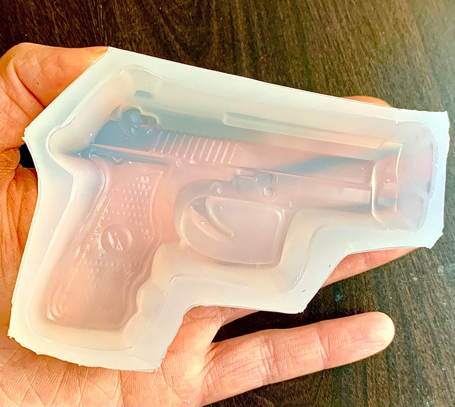 Silicone gun Mold - pistol - soap making - candle making - handgun - resin - homemade