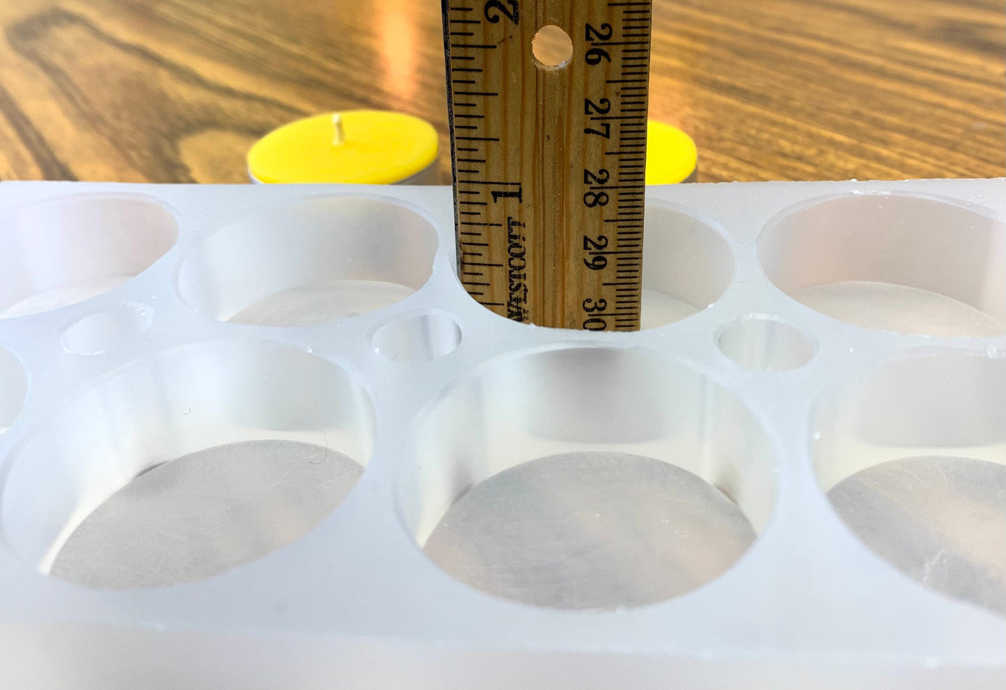 8 cavity Silicone Tea light candle Mold - wax melt lotion bar soap mold - chocolate mold - ice cube mold - food grade