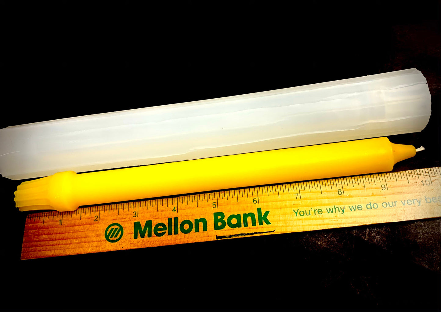 Silicone colonial taper candle mold - single cavity - 9.75” - handmade