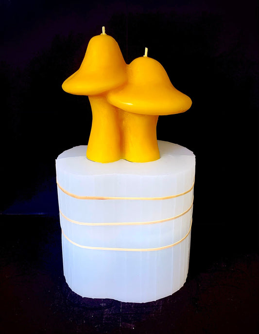 4.5'' 3D Silicone mushroom Mold - Silicone mushroom candle soap resin concrete mold