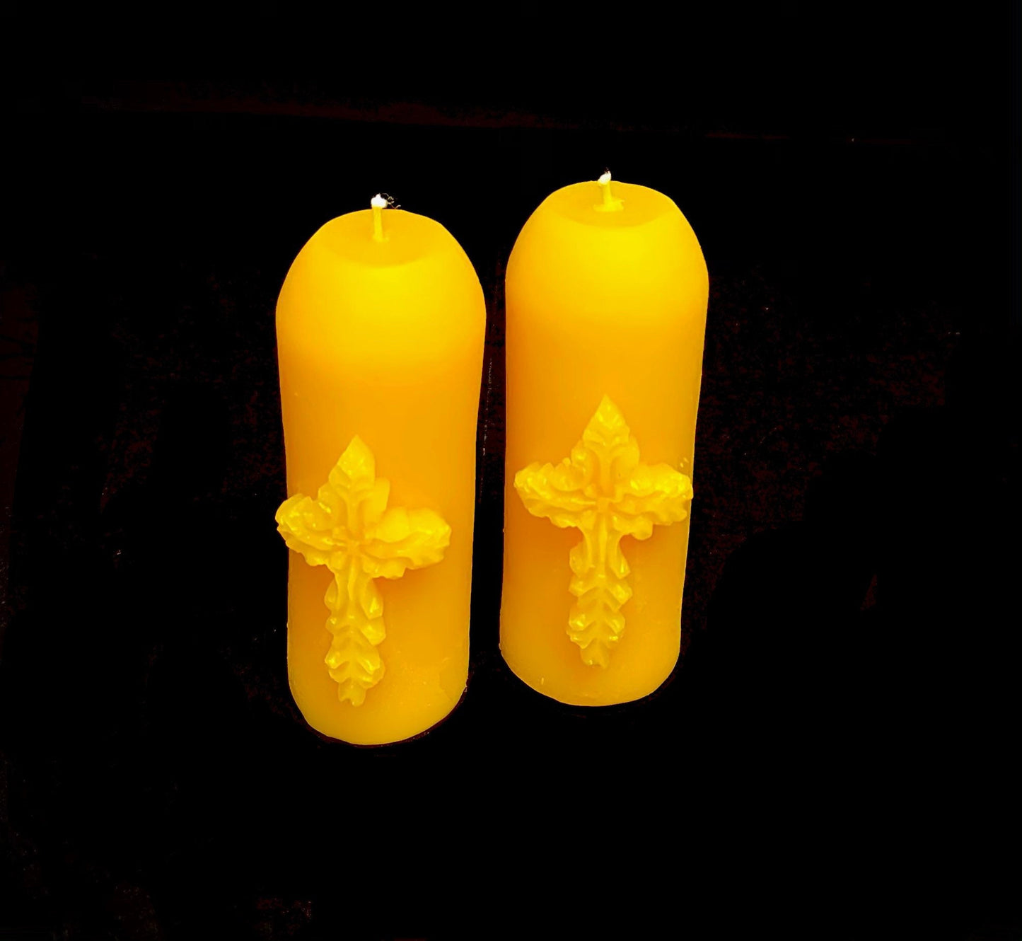 Little religious candle mold - silicone mini pillar mold - Christian candle mold - cross mold