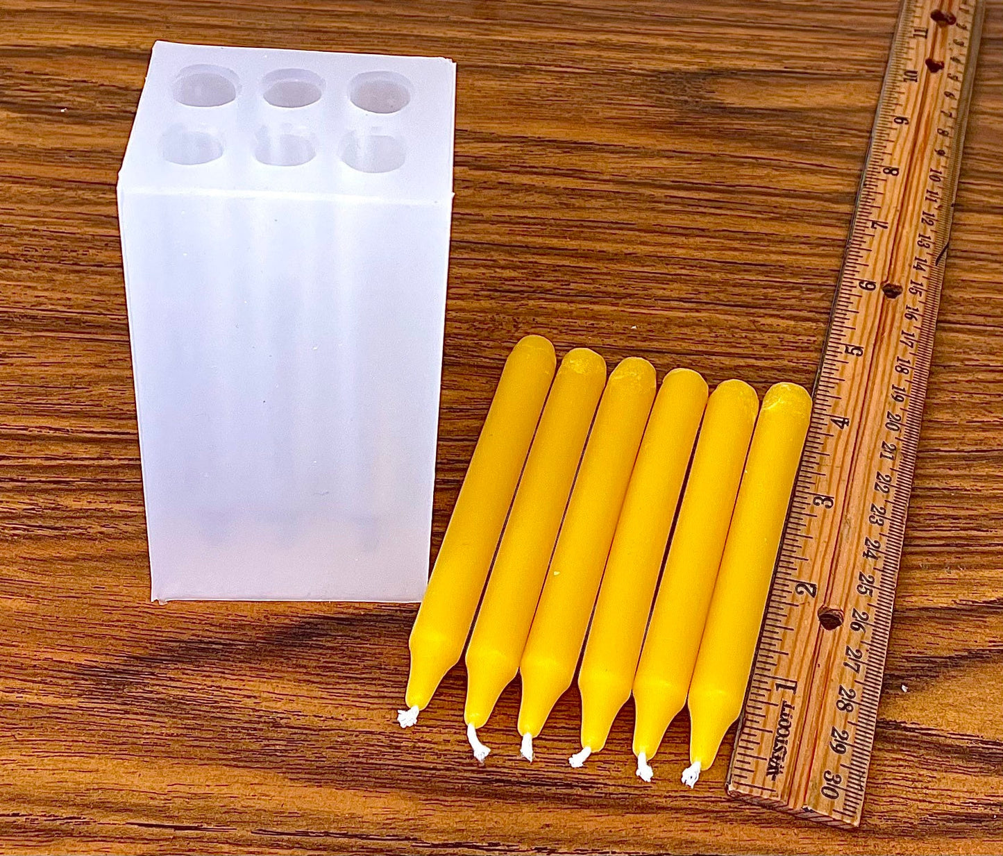 Silicone chime candle mold 4” - mini taper Mold - spell candle mold - 6 cavities - homemade