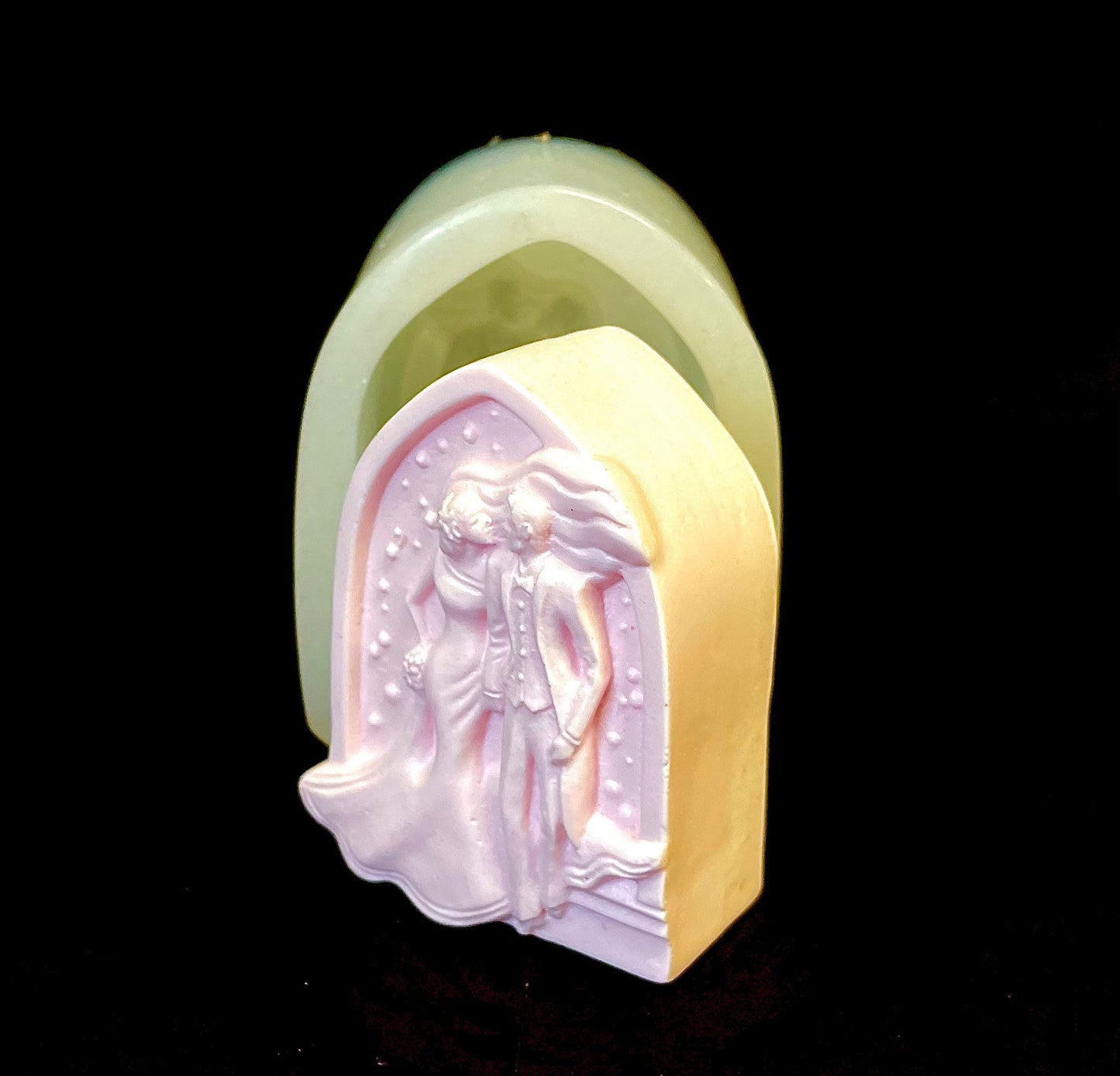 Silicone wedding marriage Mold for soap - wedding favor soap mold - lotion bar mold - food grade