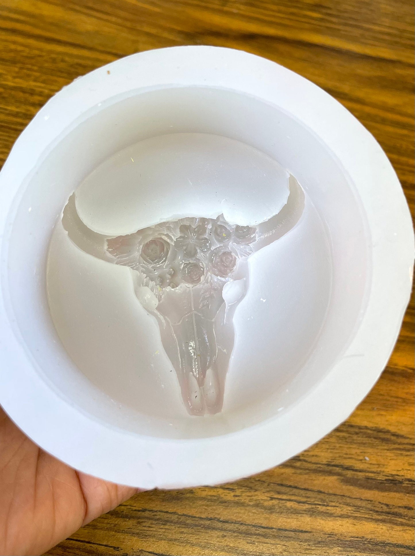 Silicone cow skull head candle soap Mold - bull head skull - homemade