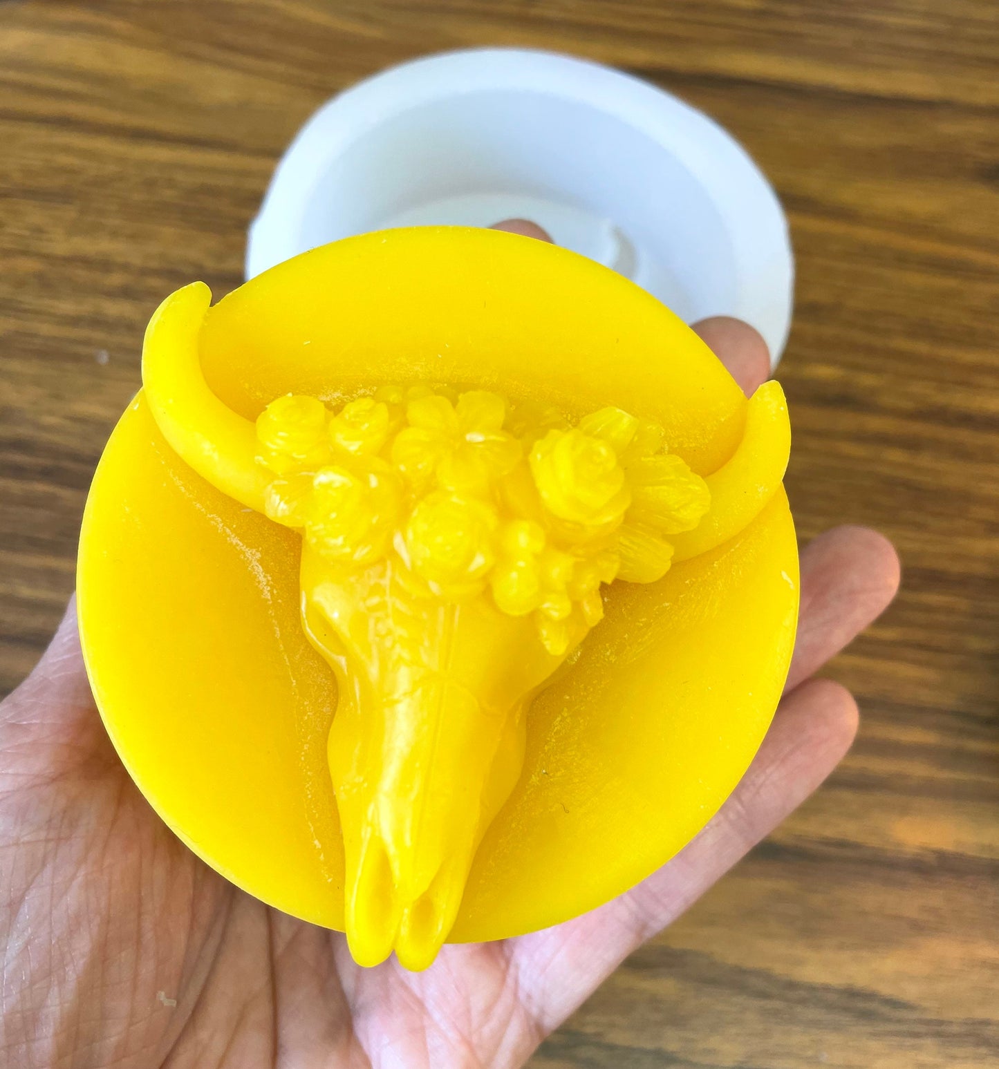 Silicone cow skull head candle soap Mold - bull head skull - homemade