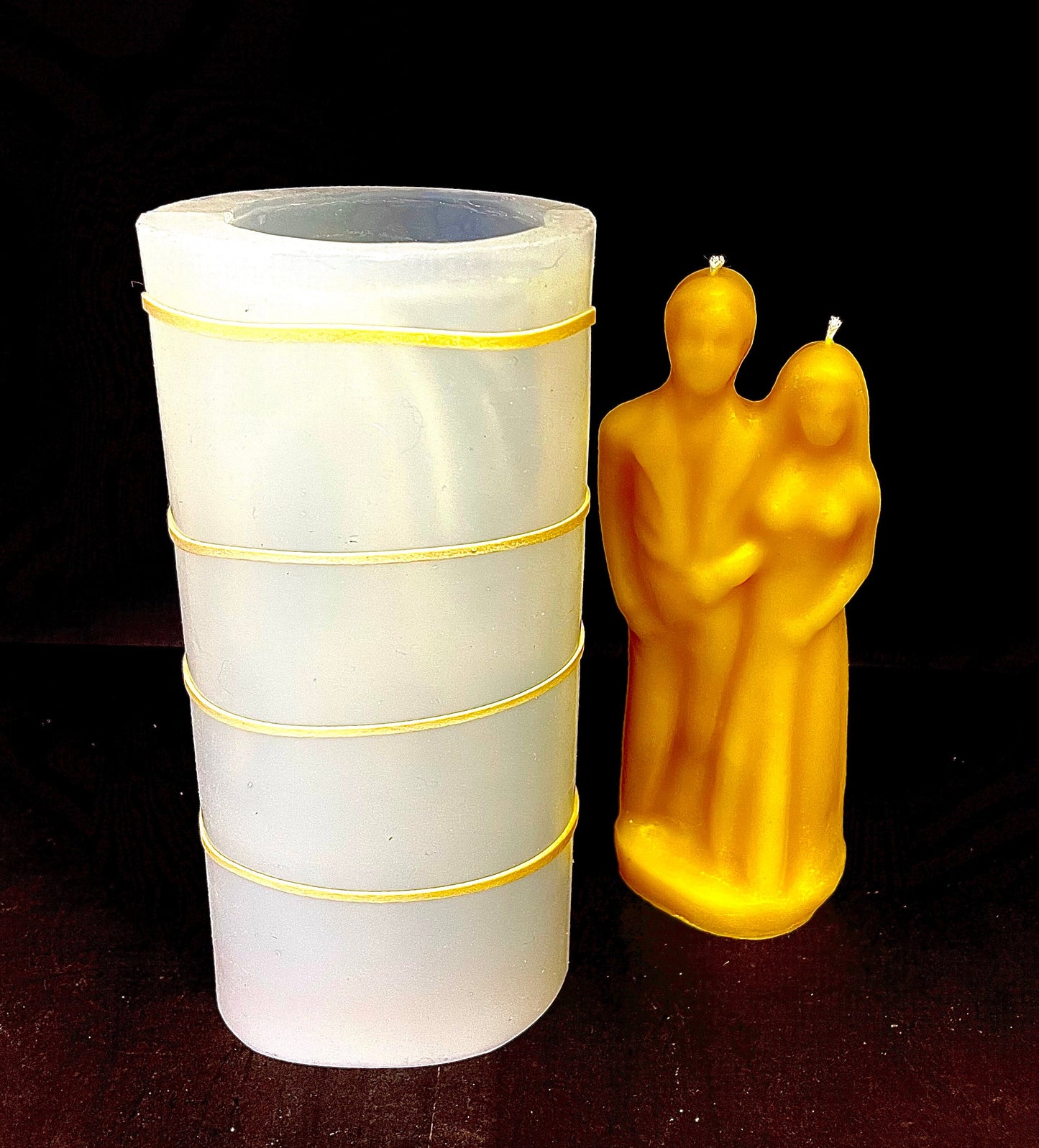 3D wedding candle mold - marriage candle mold - pillar candle - pagan altar candle mold - homemade - wicca spell candle