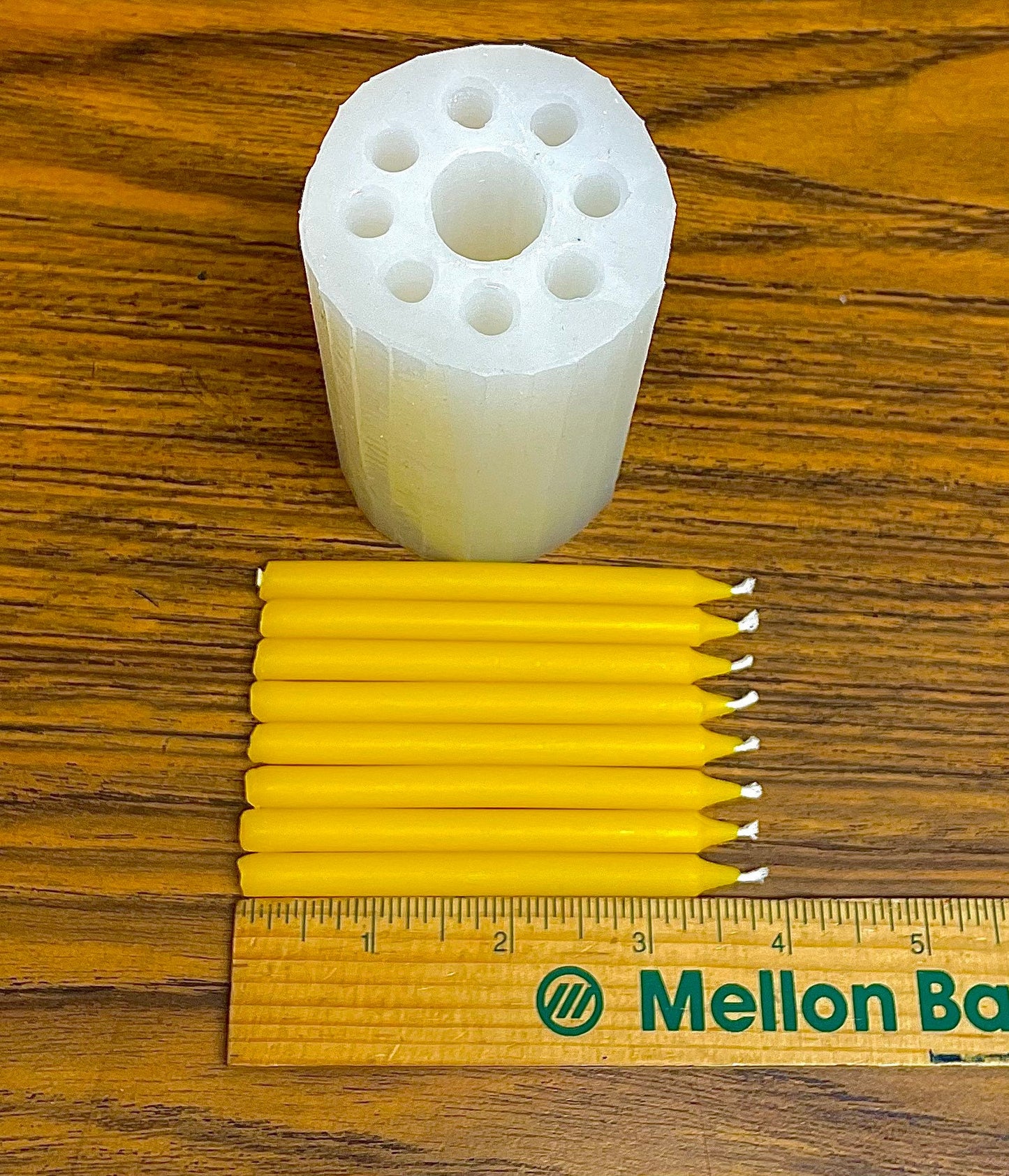 Silicone birthday candle mold - 8 cavities - mini tiny taper mold - Hanukkah candle mold
