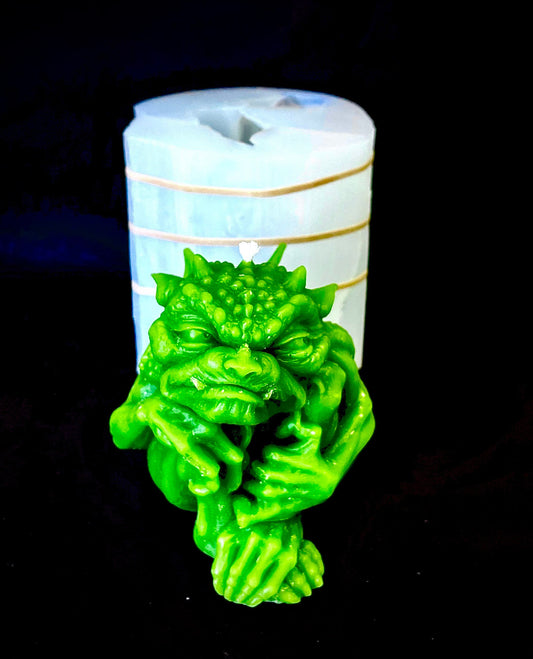 3D Silicone gargoyle Mold - gargoyle candle soap resin mold - handmade - 3.75”