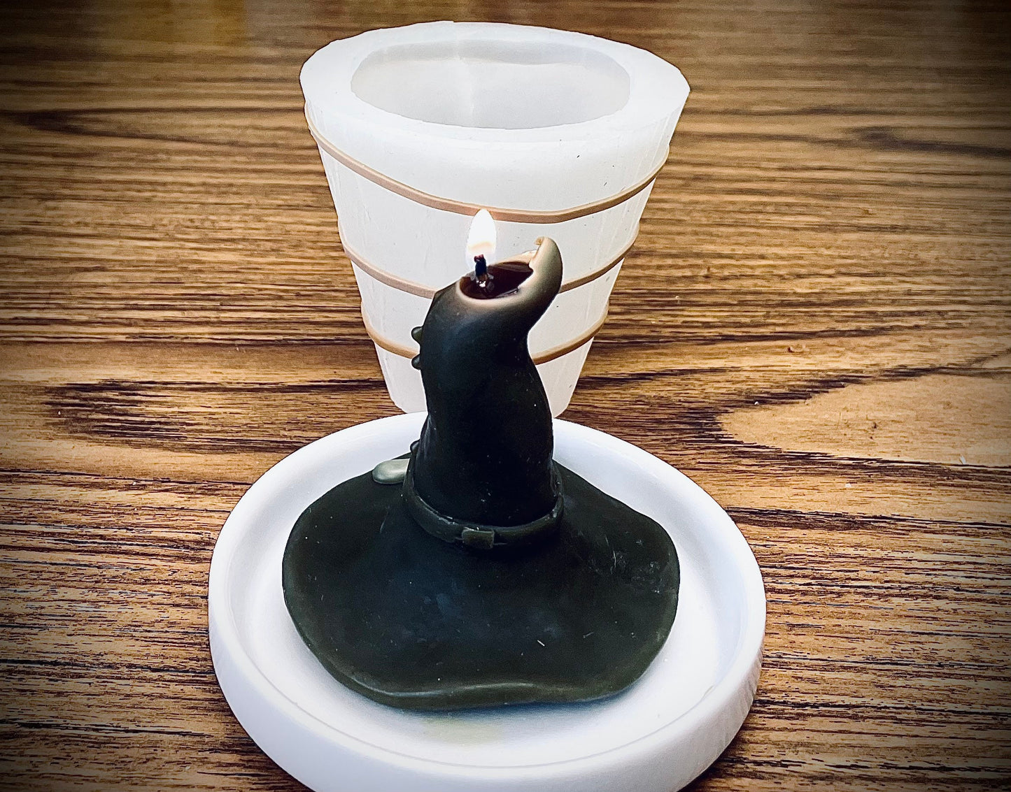 3” 3D Silicone witch hat Mold - ritual spiritual candle mold - homemade
