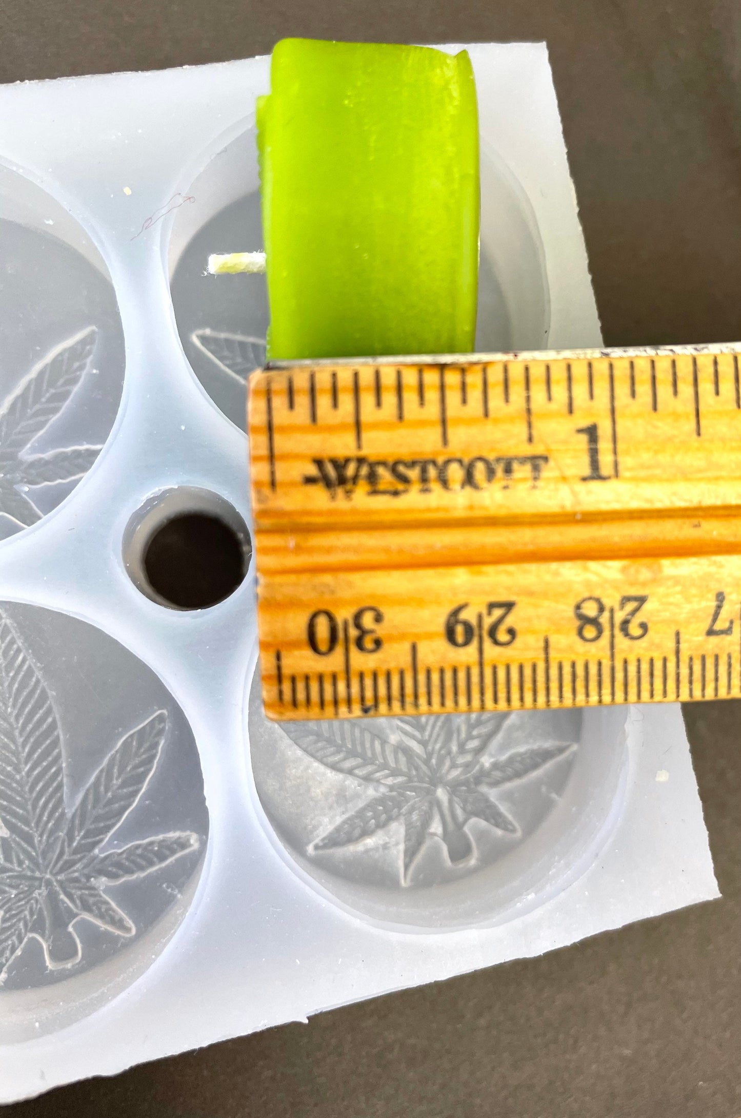 Style 1 Silicone Tea light candle Mold - marijuanna pot cannabis leaf mold - wax melt lotion bar mold- 4 cavity Homemade
