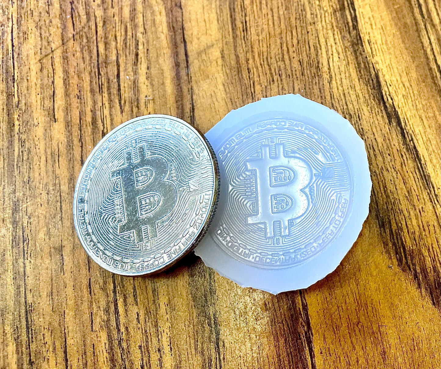 silicone Mold - bitcoin mold - single cavity mold - bitcoin - silicone resin mold - homemade mold