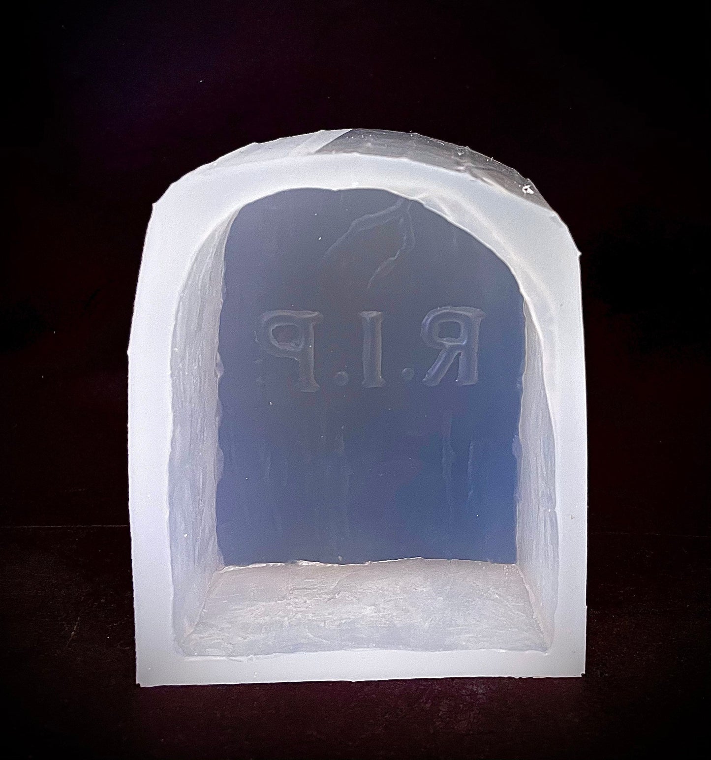 Silicone tombstone candle mold - grave stone mold - 4” - funeral candle Mold - spell witch craft mold - homemade
