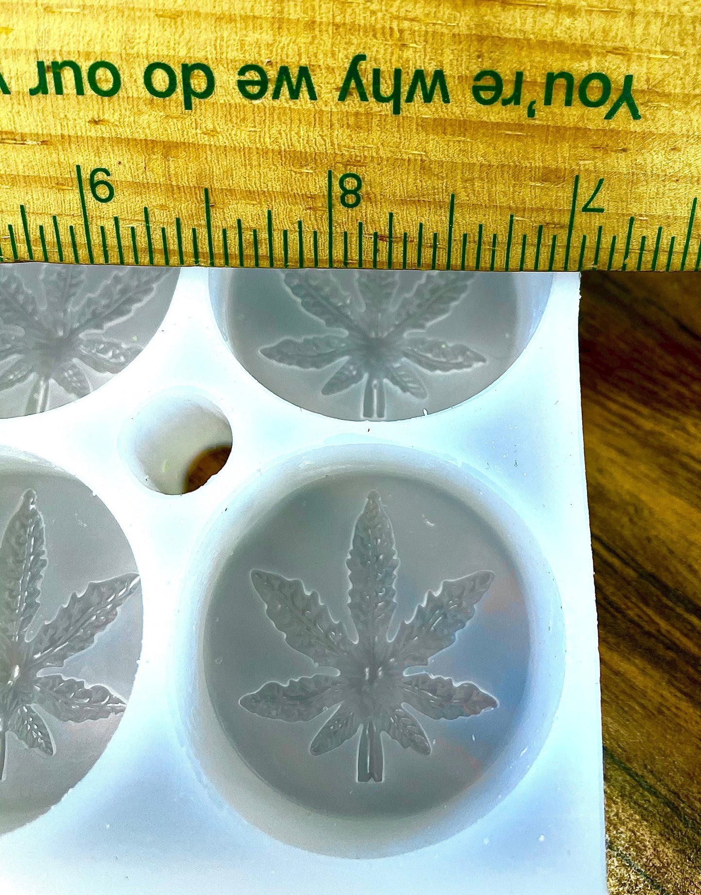 Style 2 Silicone pot leaf Tealight candle Mold - 4 cavities - wax melt lotion bar soap mold - marijuana leaf resin mold - cannabis leaf mold