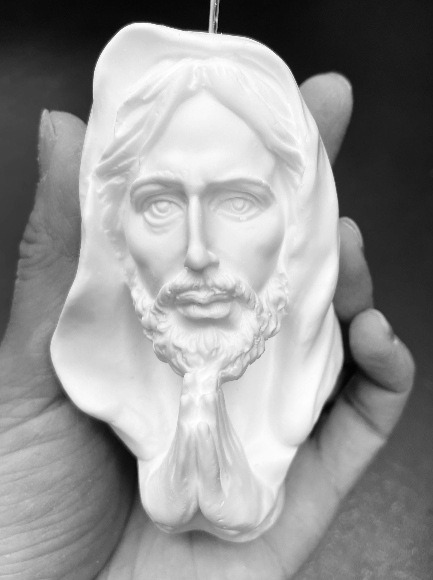 3.6” silicone praying Jesus mold - 3D candle soap resin mold
