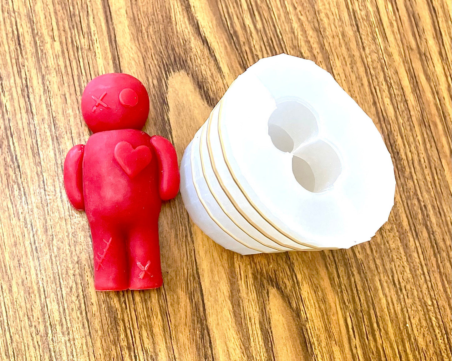 4.75” Silicone voodoo doll Mold - 3D candle mold - ritual spiritual pagan mold - homemade