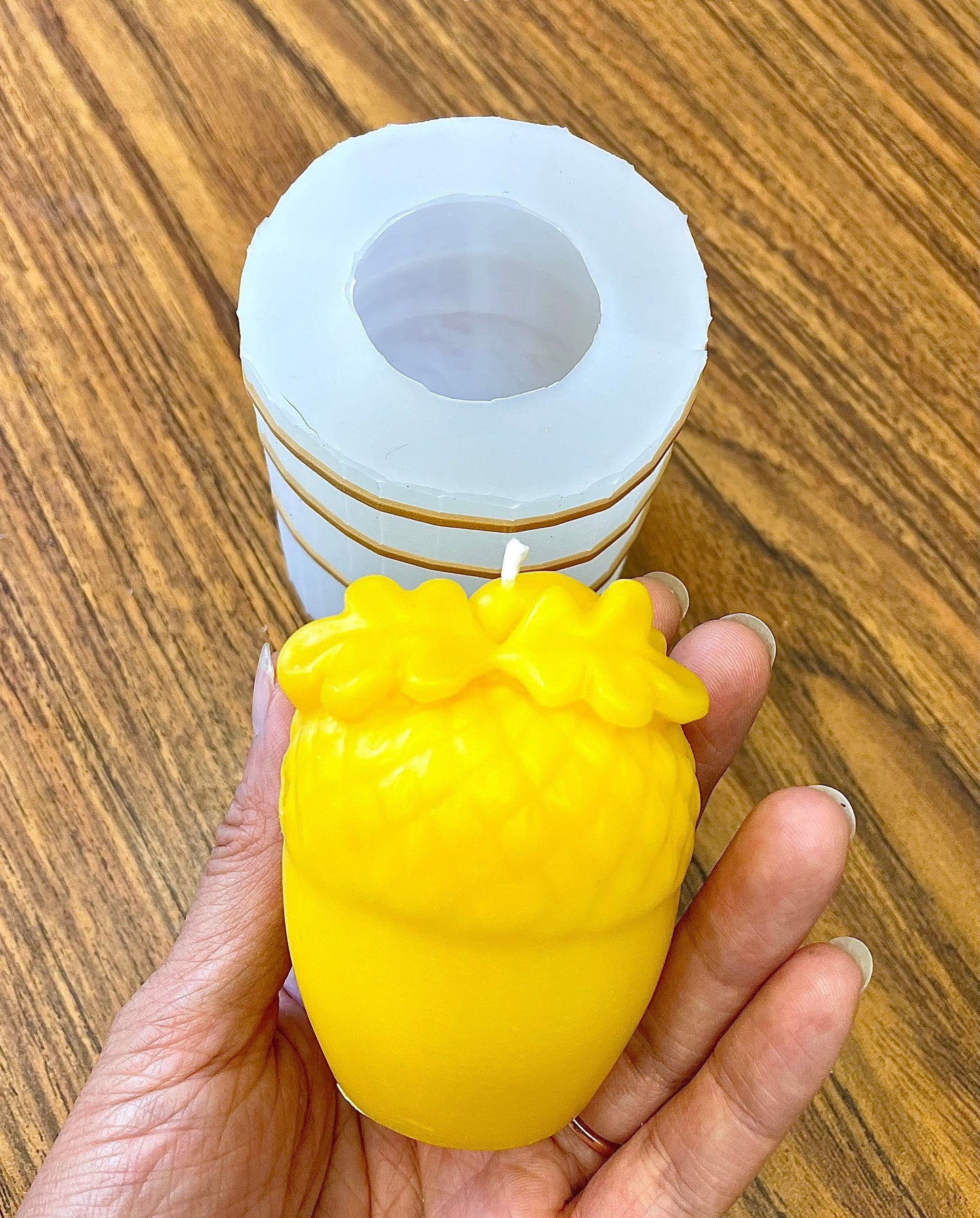 Style 2 silicone acorn mold - 2.75” - 3D acorn candle soap resin mold - holiday candle mold