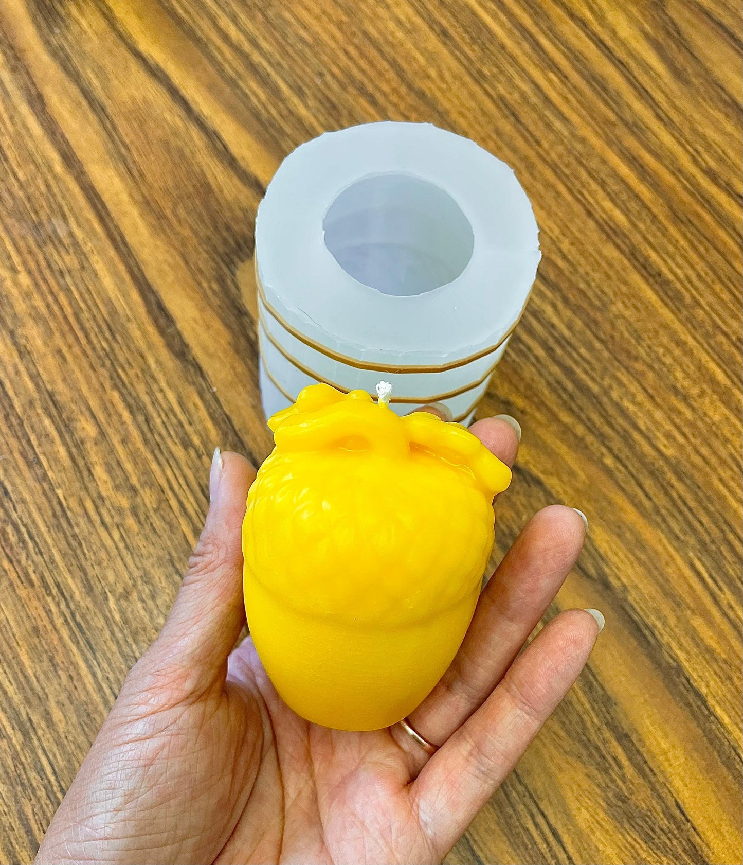 Style 2 silicone acorn mold - 2.75” - 3D acorn candle soap resin mold - holiday candle mold
