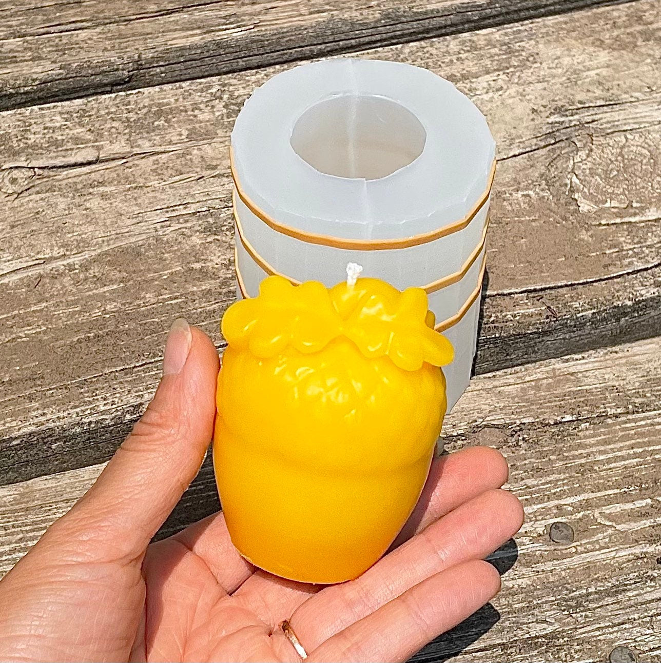 Style 2 silicone acorn mold - 2.75” - 3D acorn candle soap resin mold - holiday candle mold