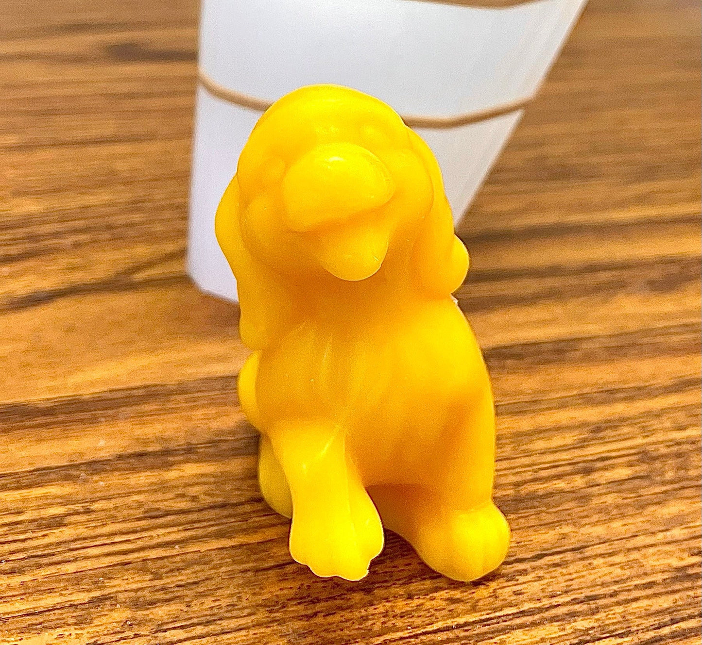 3D Silicone dog puppy candle soap mold - pillar candle - lotion bar mould - resin mold - homemade - 3.5”