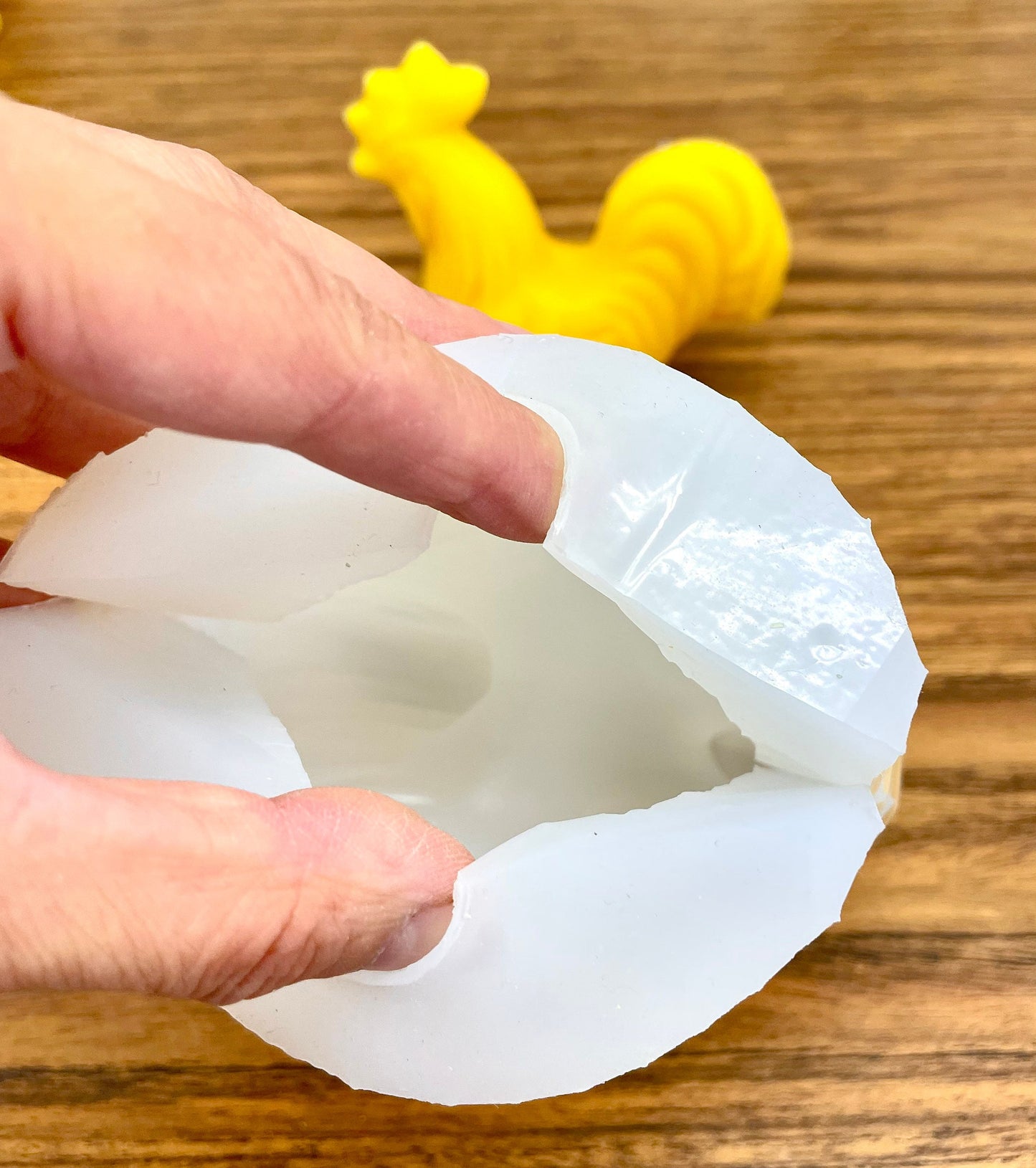 3D Silicone rooster candle soap mold - chicken mold - pillar candle - lotion bar mould - resin mold - homemade - 4”