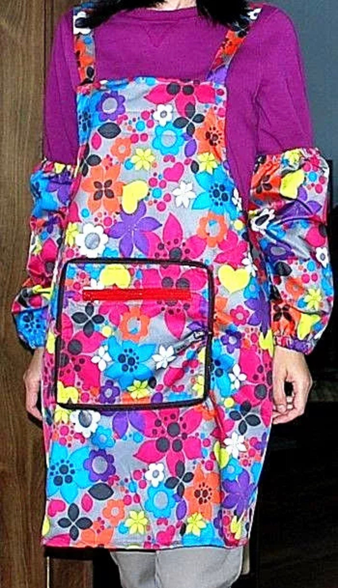 waterproof apron for candle maker - apron for honey extracting - PVC coated - homemade - high quality fabric