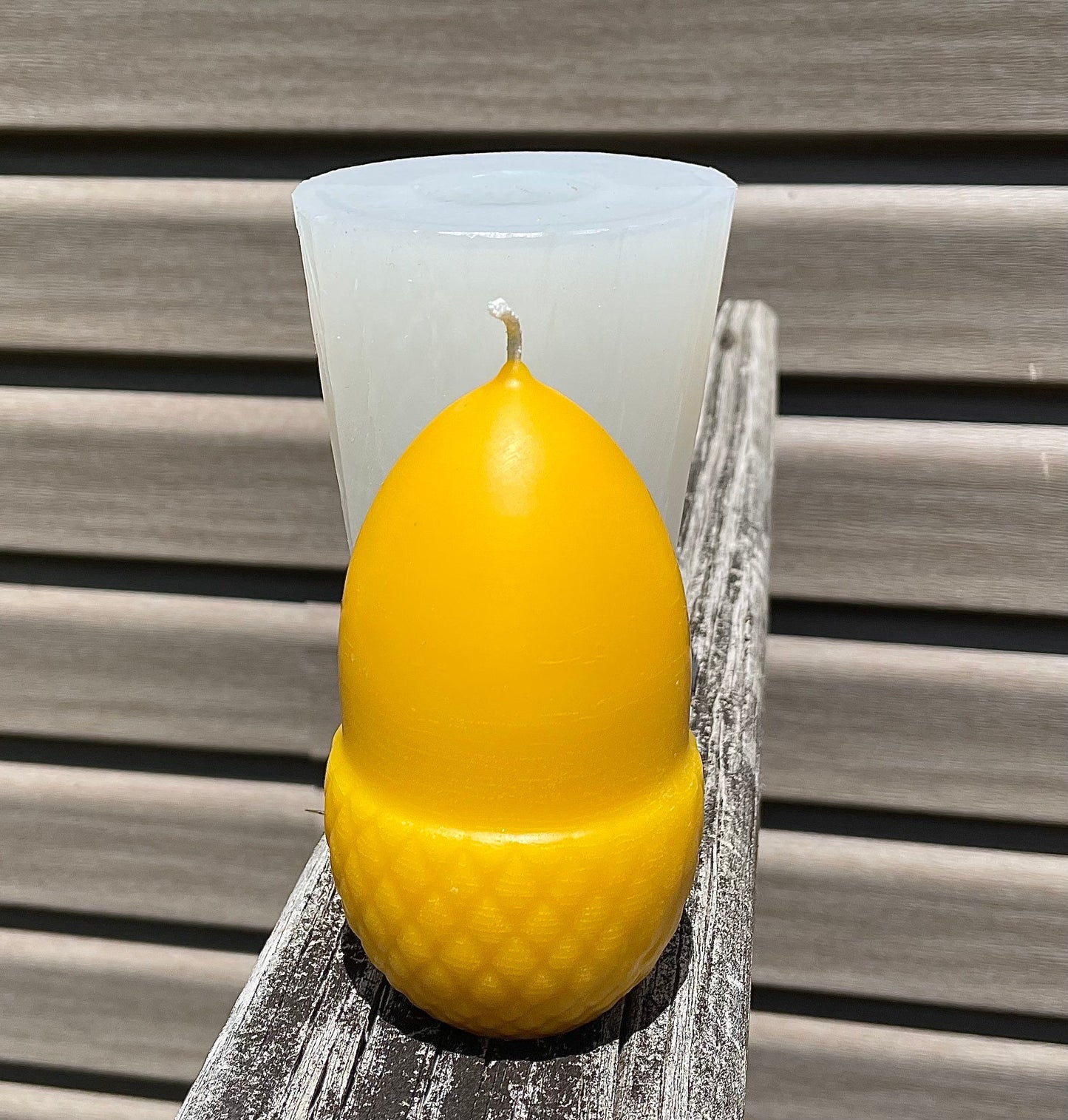 Style 1 silicone acorn mold - 4.5” - 3D acorn candle soap resin mold - holiday candle mold