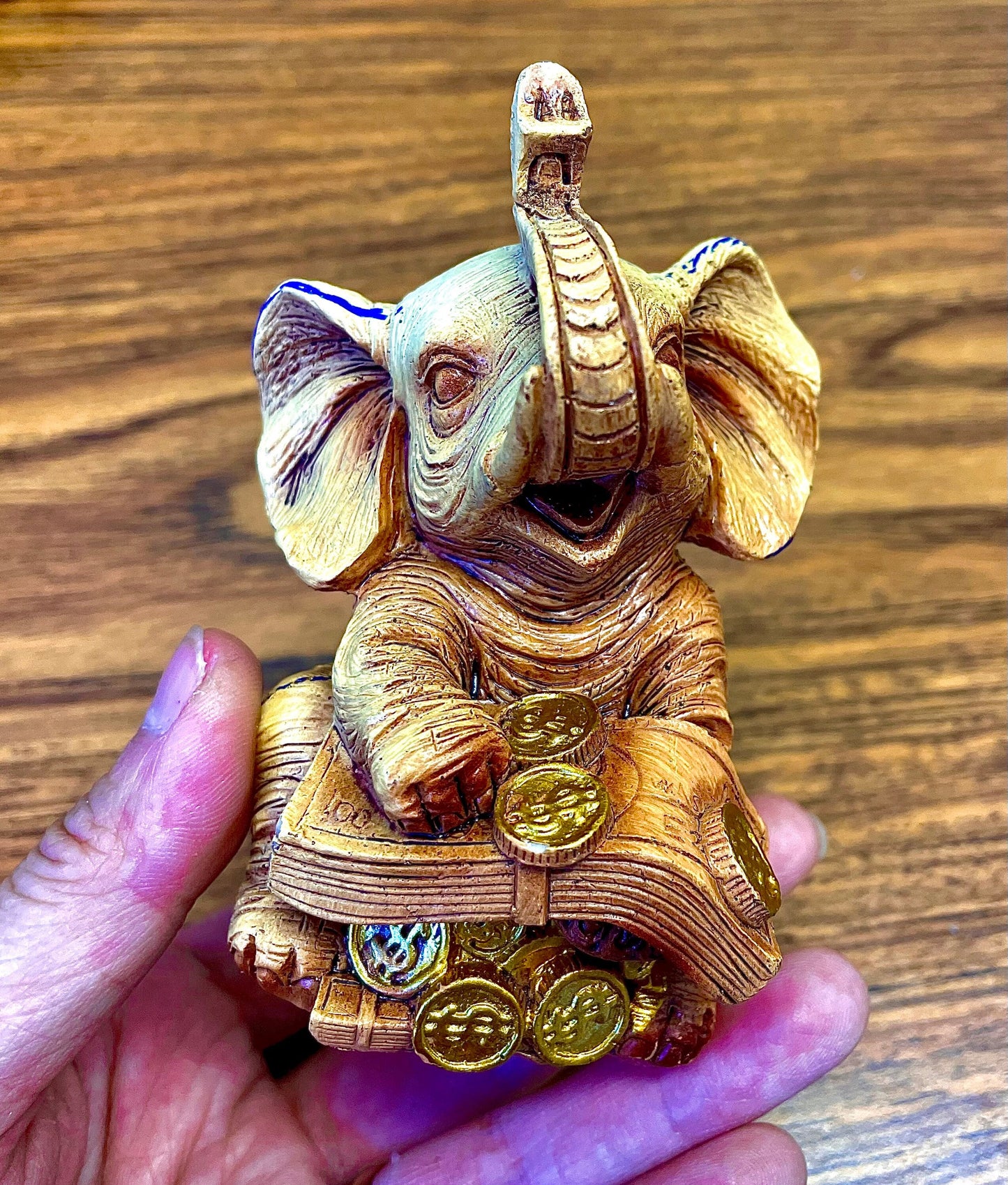 3D Silicone trunk up elephant mold - elephant candle soap resin mold - 3.5”
