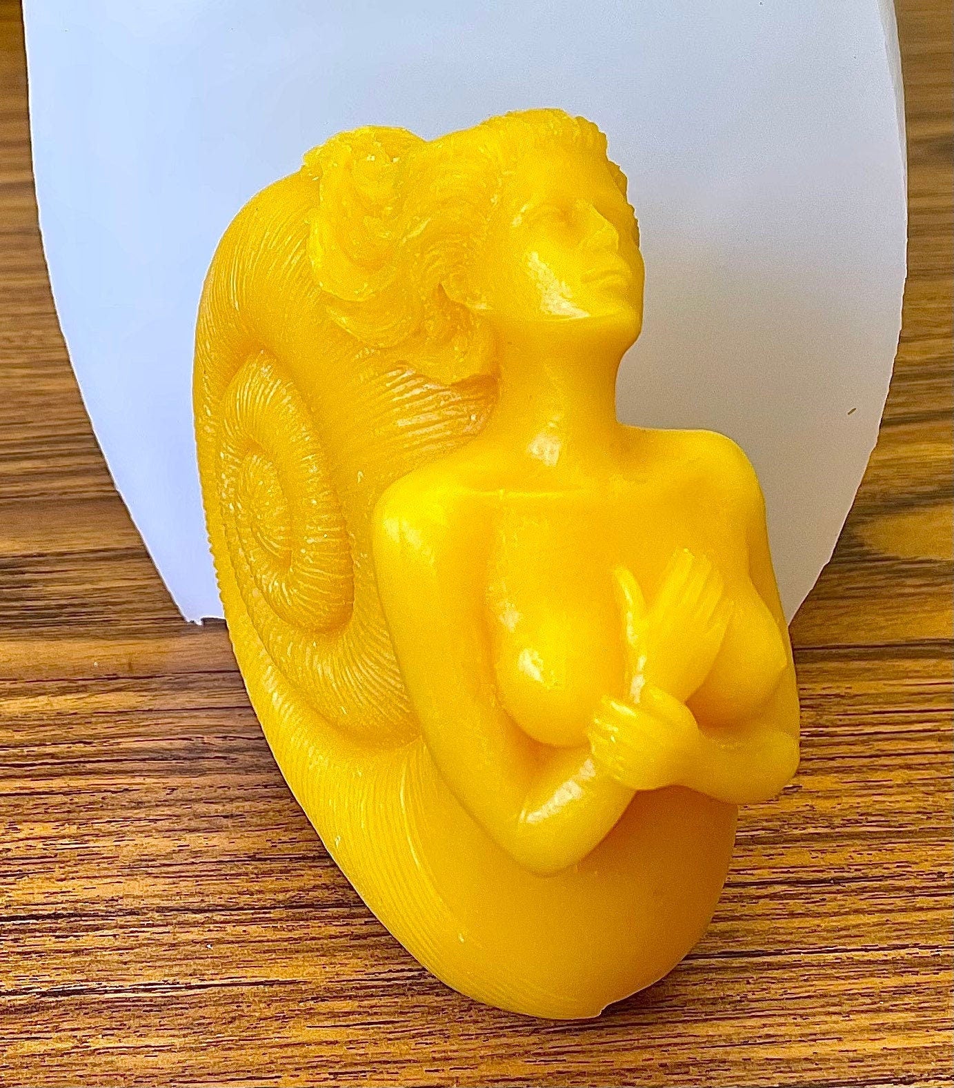 3D Silicone sexy ammonite lady Mold - silicone figure mold - ancient spirit - candle soap resin mould - 4.5”