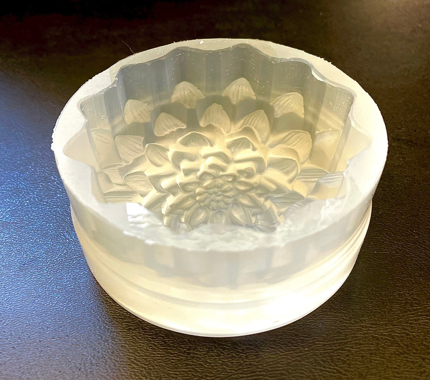 3” Silicone flower Mold - big Dahlia flower mold - candle soap resin mold - homemade