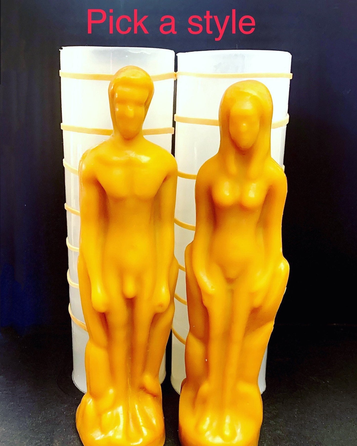 silicone male female candle mold - magic figure candle mold - pagan altar candle mold - homemade - wicca spell candle