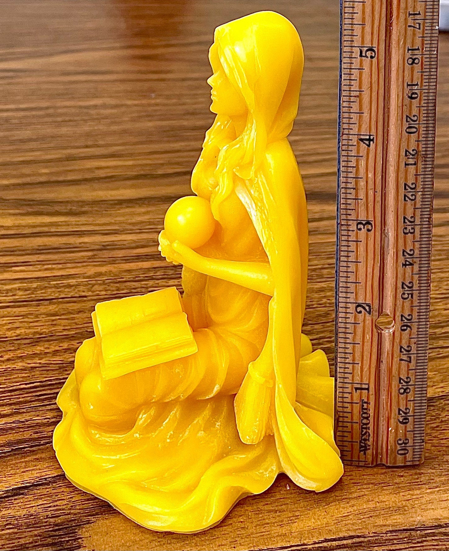 3D Silicone witch Mold - homemade candle soap resin mould - Halloween mold - 5 1/4” - witch with crystal ball and black cat