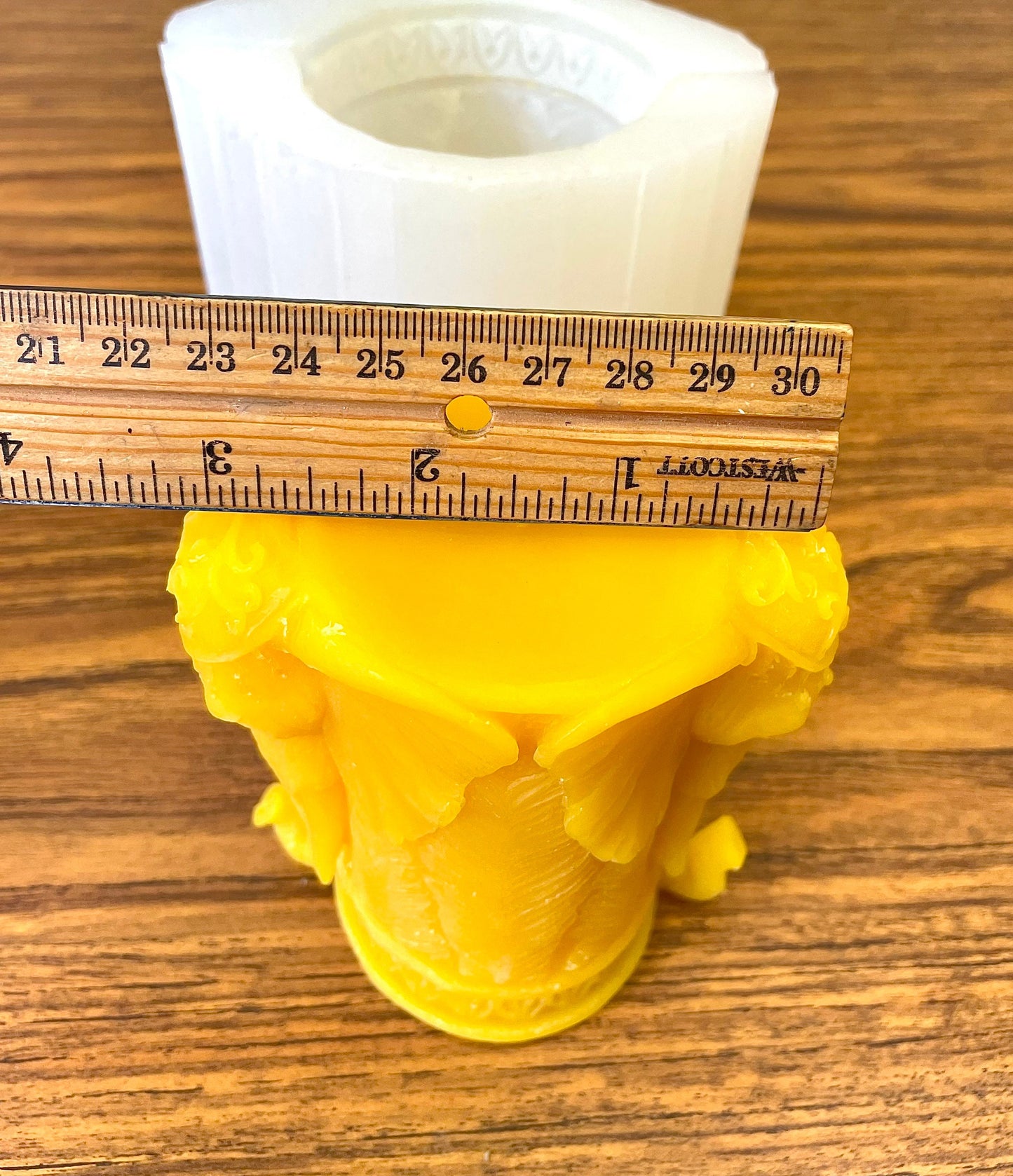 3.75” Silicone Indian elephant pillar Mold - elephant head candle soap resin mold