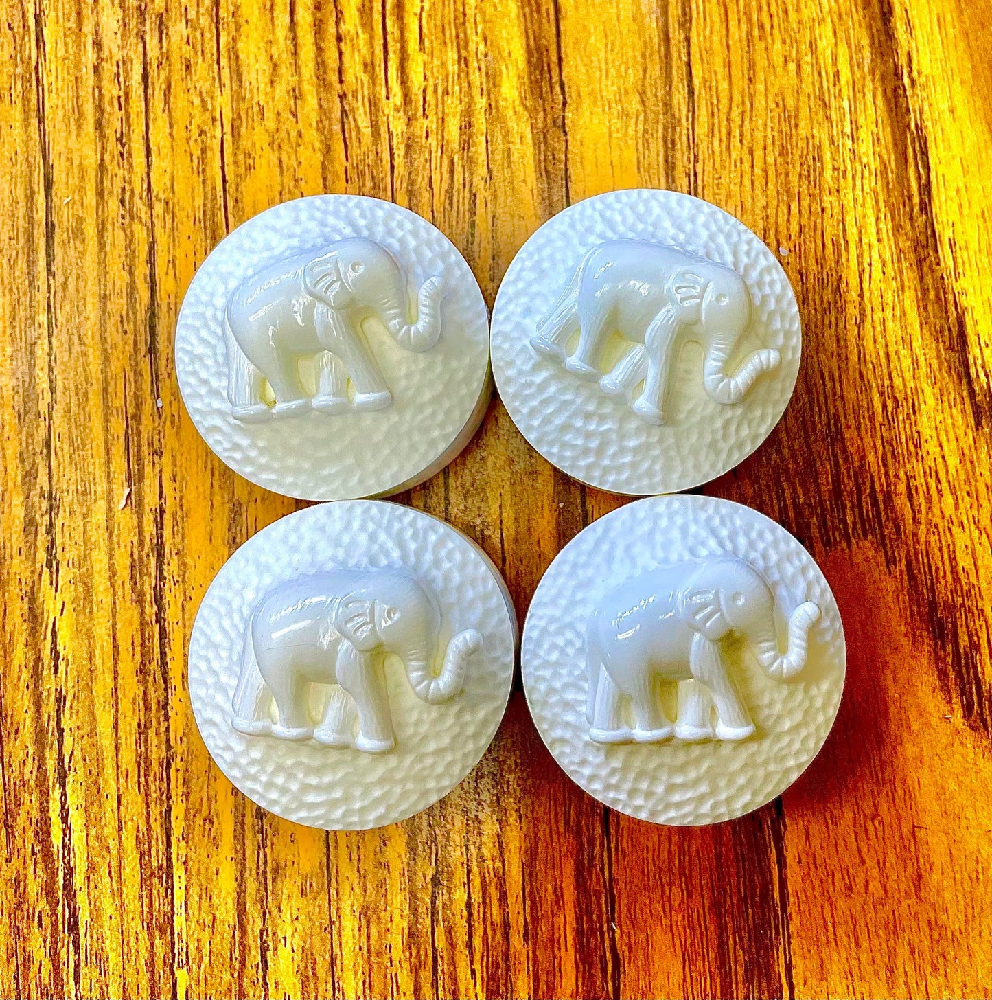 Silicone elephant Tealight candle Mold - 4 cavities - wax melt lotion bar soap mold - elephant resin mold