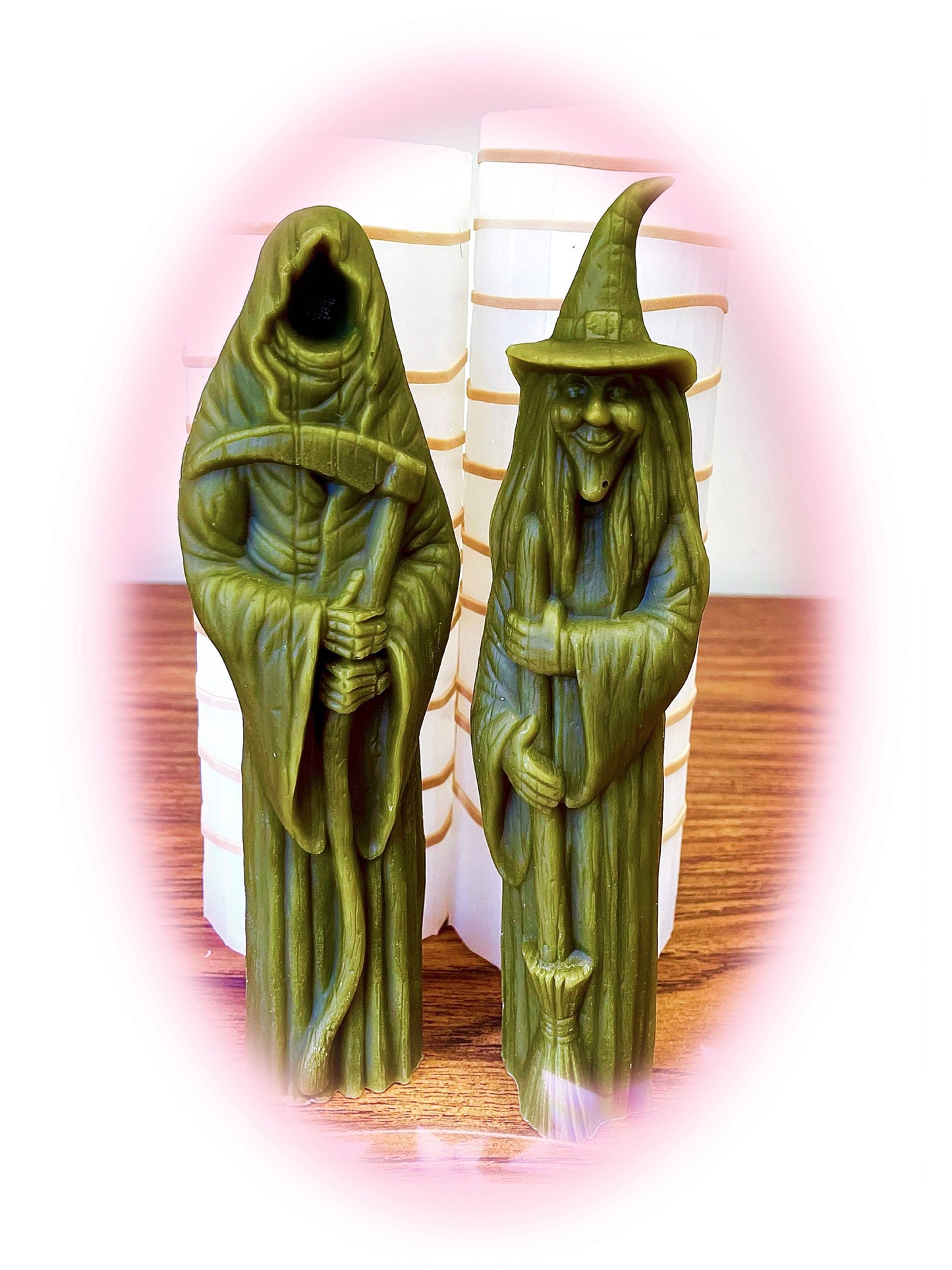 Tall Silicone Halloween figure mold - Grim Reaper Mold - wicked witch mold - death mold - homemade