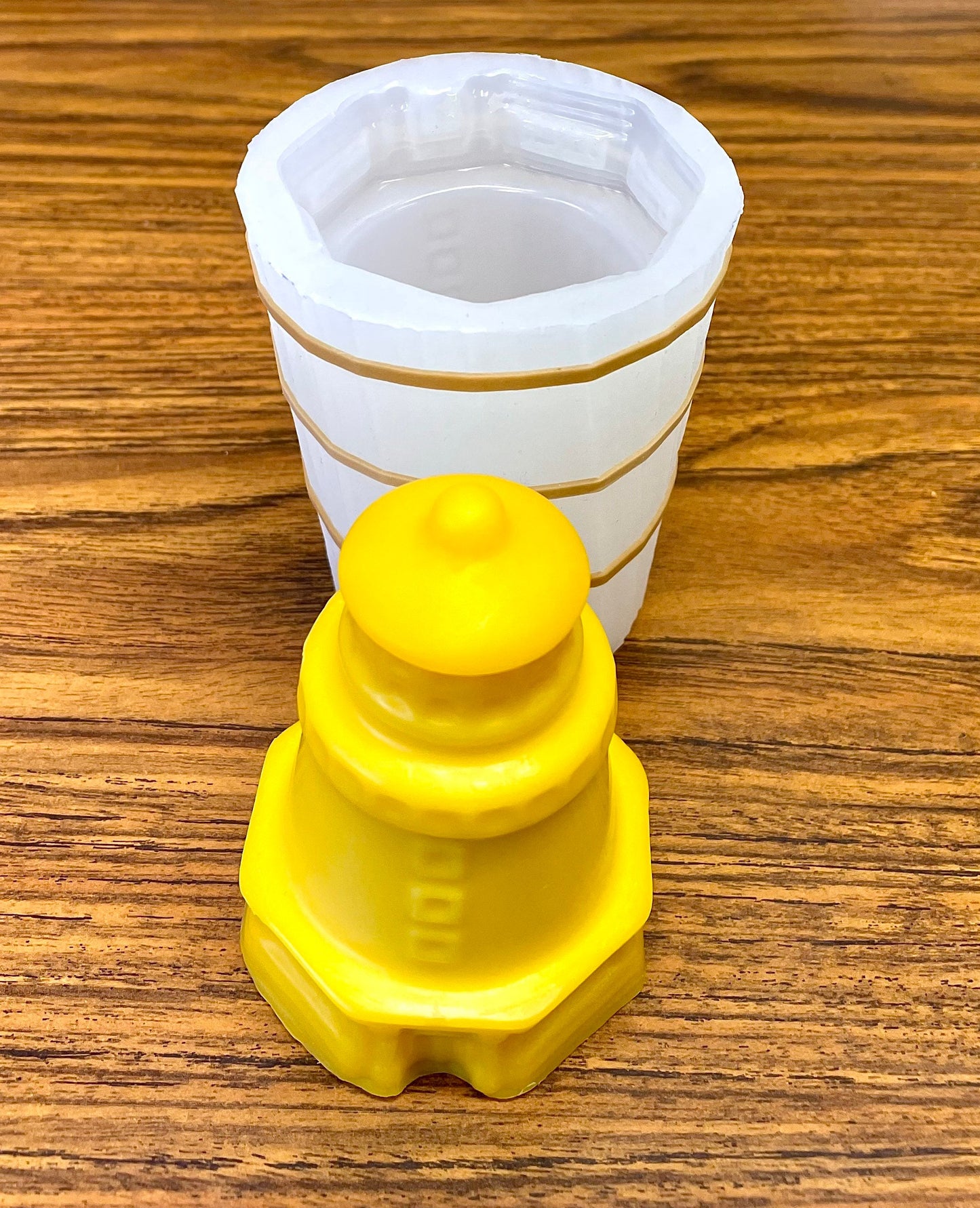 3D Silicone lighthouse Mold - candle soap resin chocolate mold - food grade - 3 1/4”