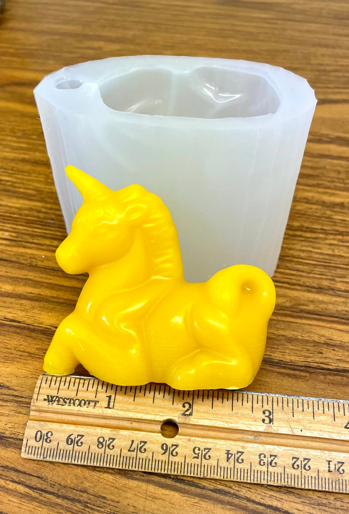 3D Silicone unicorn Mold - silicone candle soap resin mold - 2.75” - food grade - magic candle mold