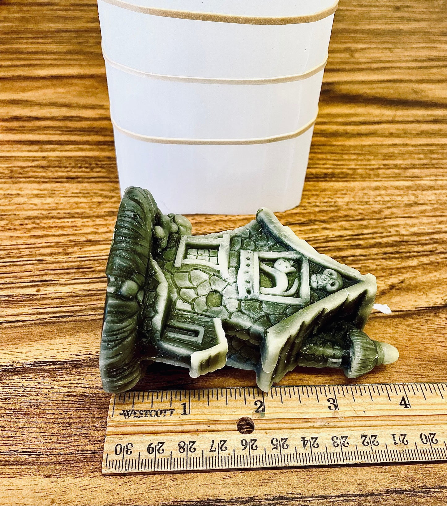 4” 3D Silicone witch house Mold - spooky house mold - ritual spiritual candle mold - haunted house mold - Halloween candle mold - homemade