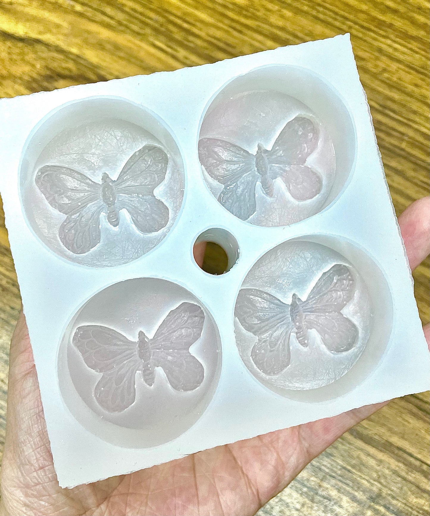 Silicone butterfly Tealight candle Mold - wax melt lotion bar soap mold - chocolate mold - jewelry charm resin mold