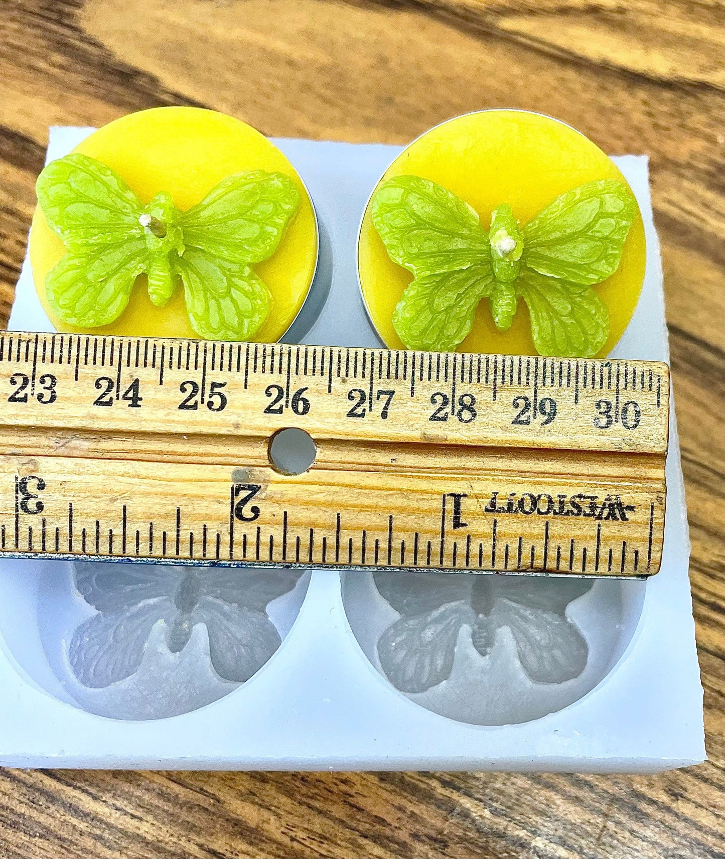 Silicone butterfly Tealight candle Mold - wax melt lotion bar soap mold - chocolate mold - jewelry charm resin mold