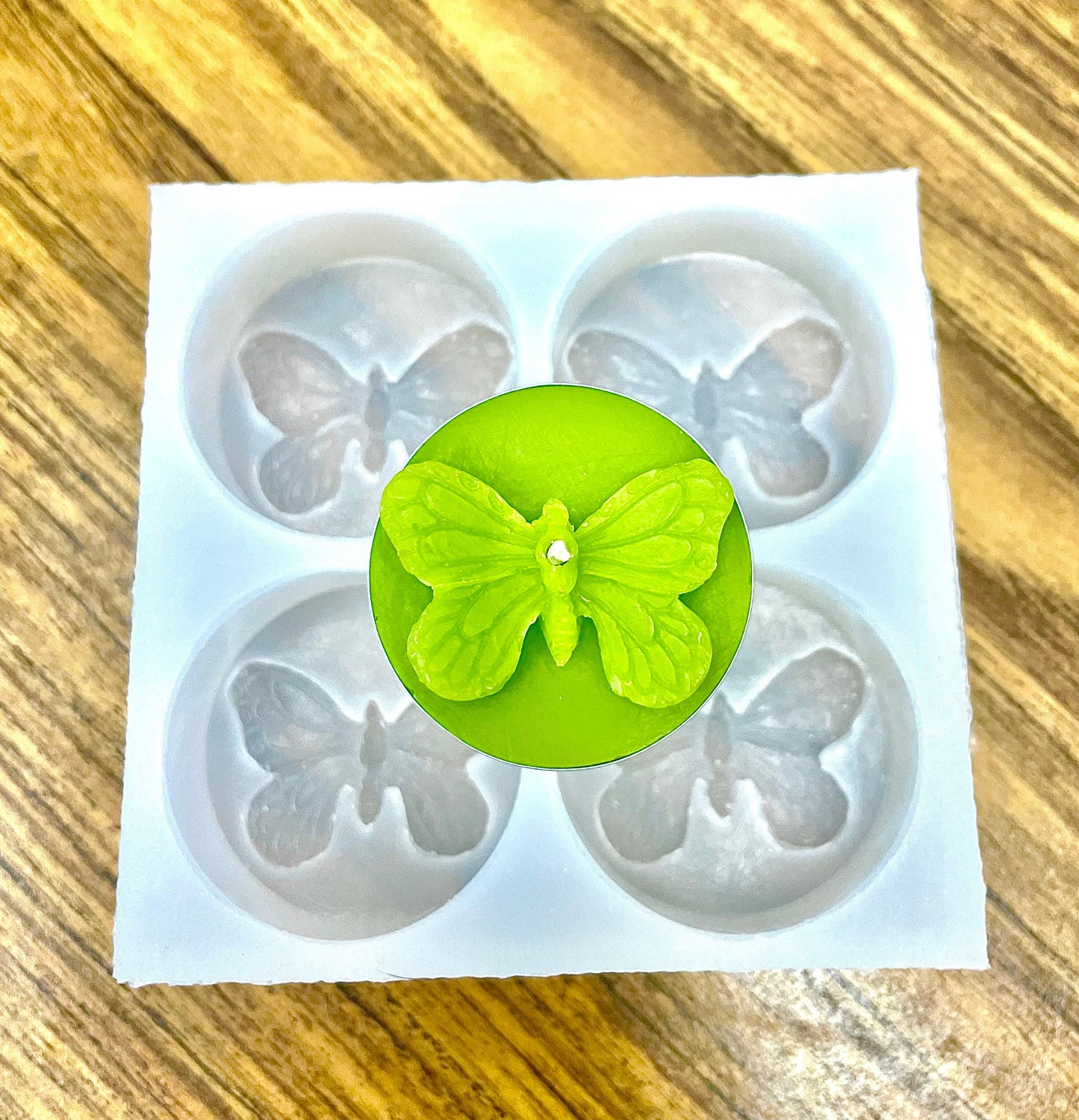 Silicone butterfly Tealight candle Mold - wax melt lotion bar soap mold - chocolate mold - jewelry charm resin mold