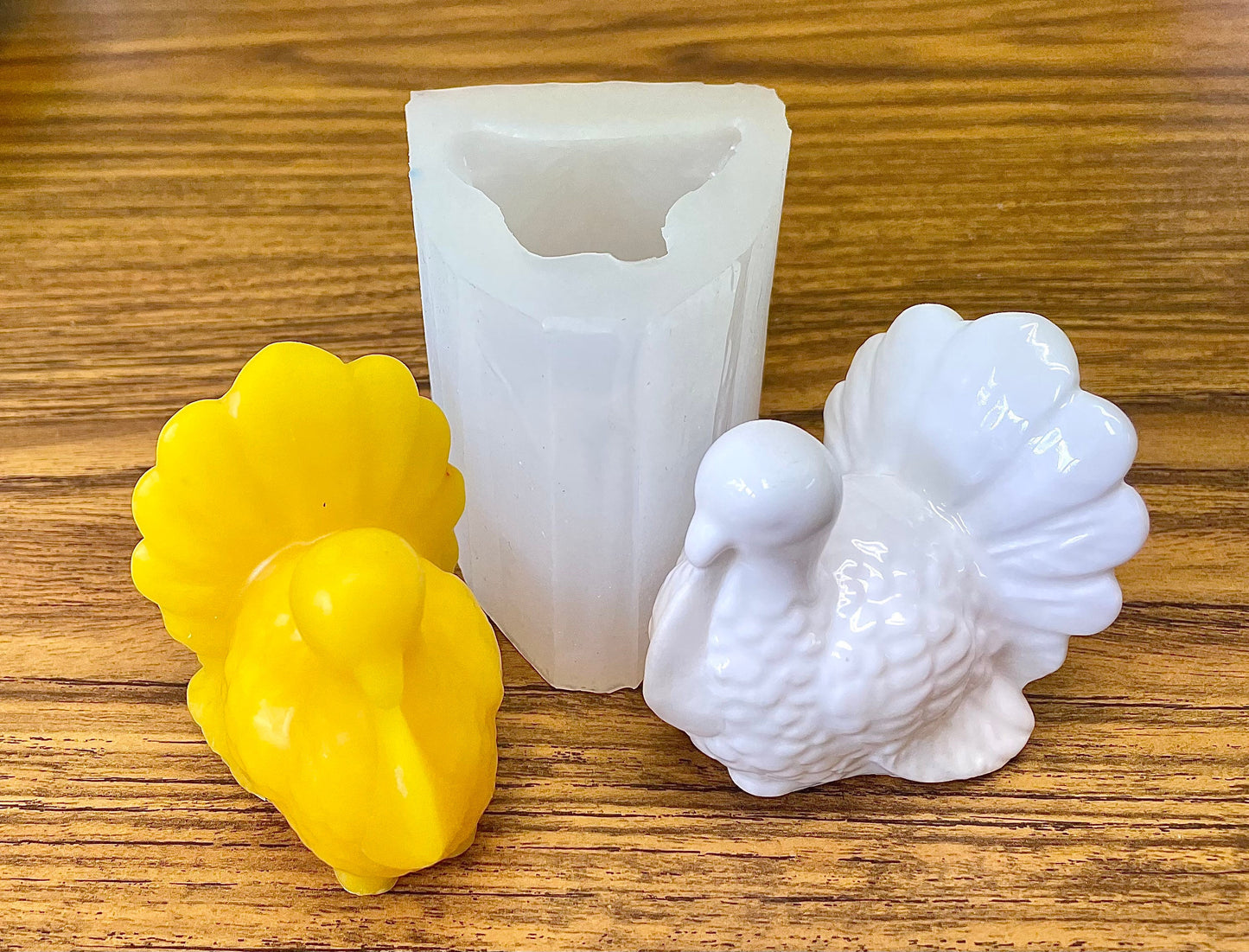 2 1/4” 3D Silicone turkey mold - candle soap resin Mold - handmade - thanksgiving gift