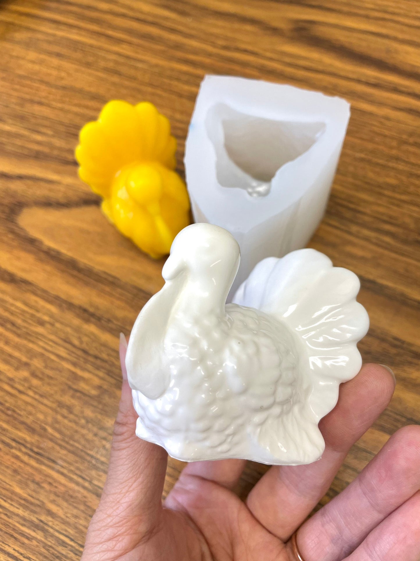 2 1/4” 3D Silicone turkey mold - candle soap resin Mold - handmade - thanksgiving gift