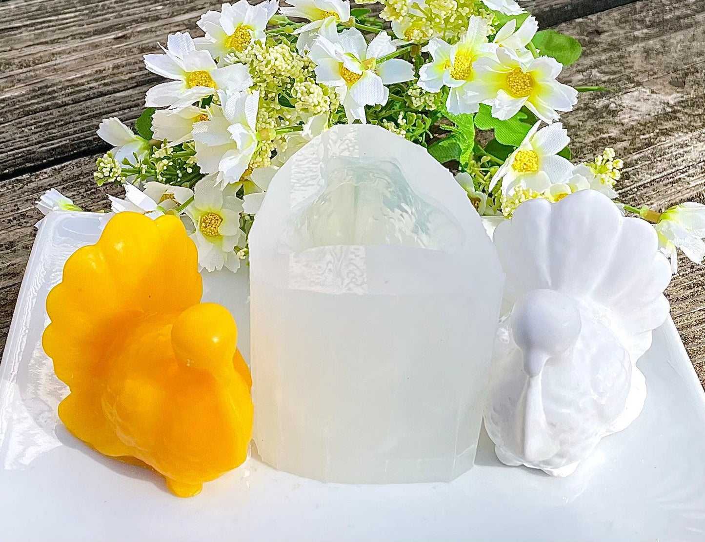2 1/4” 3D Silicone turkey mold - candle soap resin Mold - handmade - thanksgiving gift
