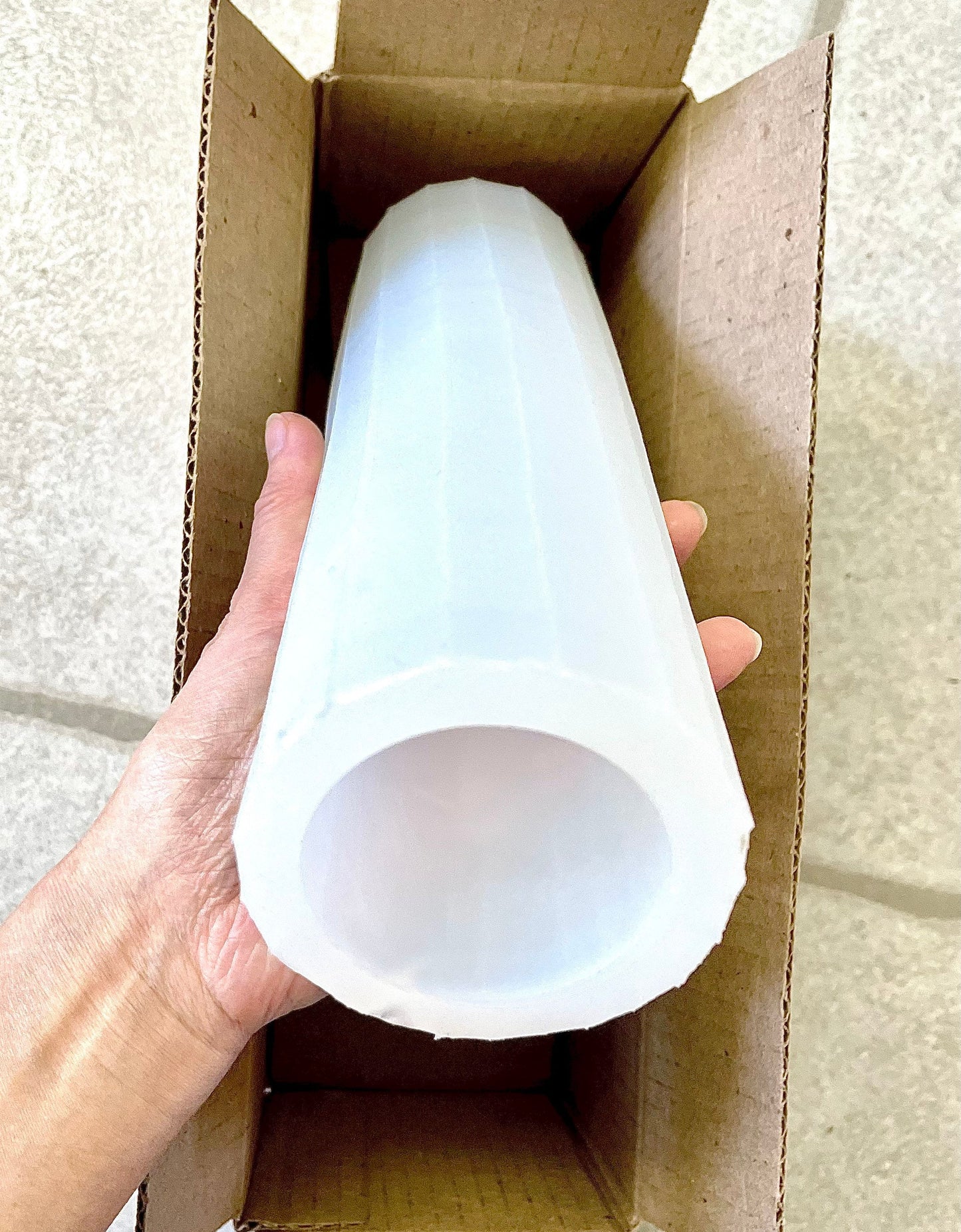 2”x 9.5” silicone pillar candle mold - concave top - soap resin mold - handmade