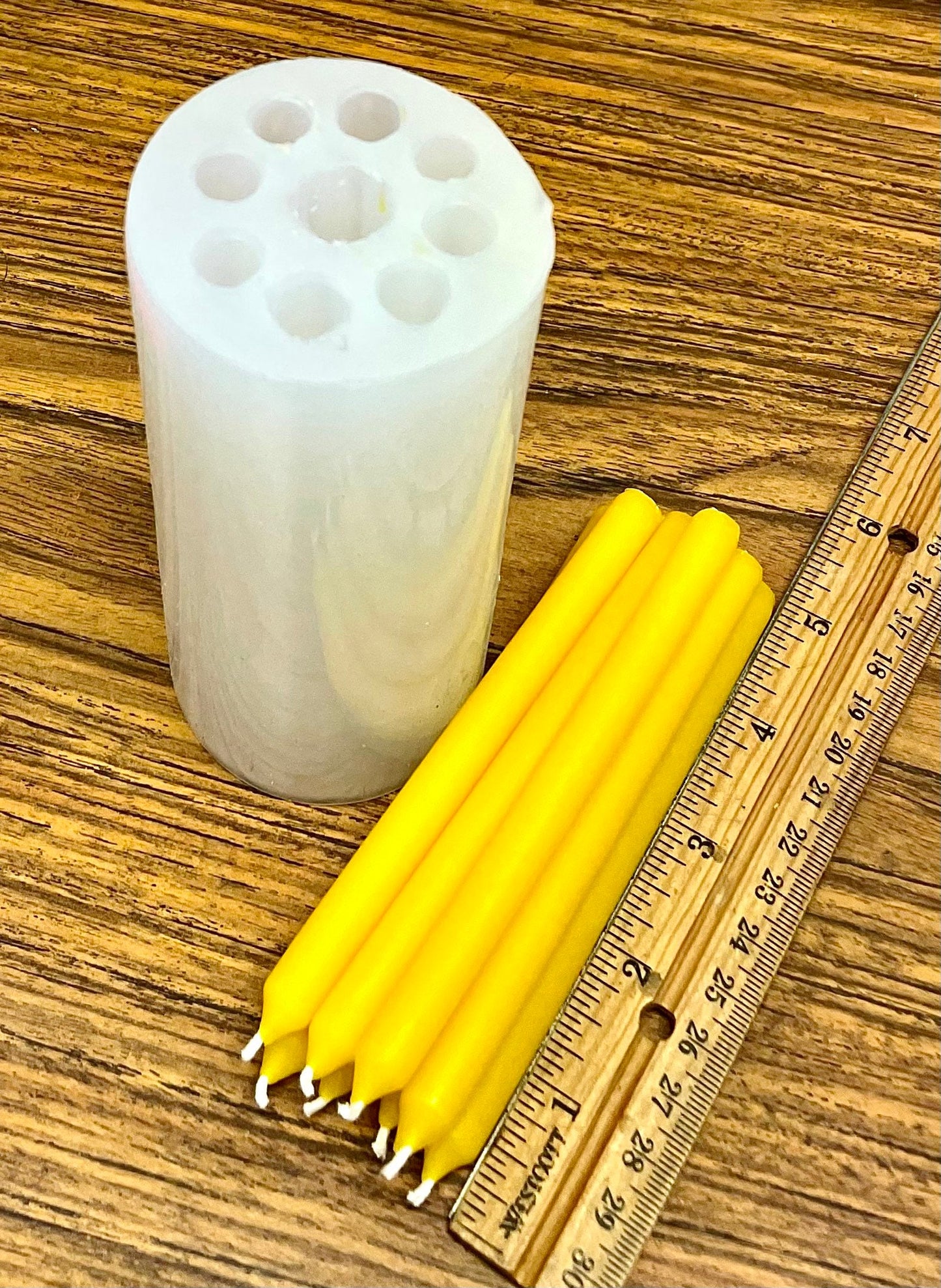 5” mini taper silicone candle mold - birthday candle mold - magic taper candle mold - 8 cavities