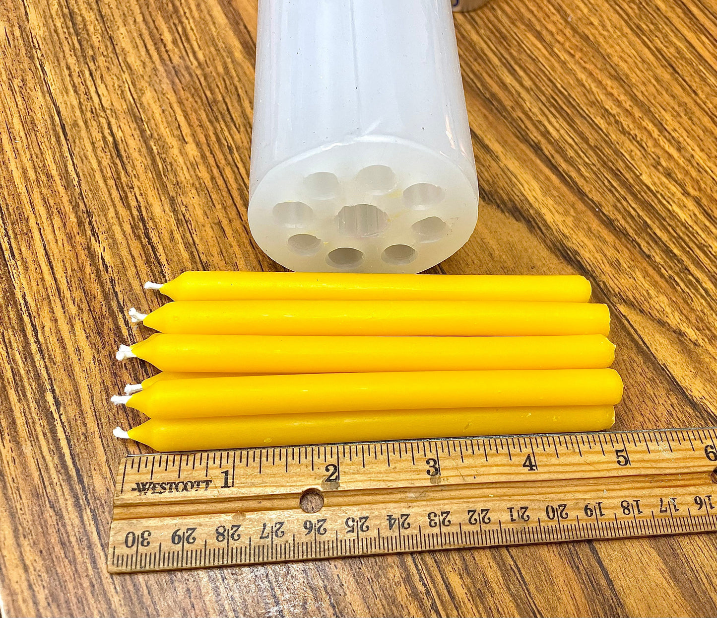5” mini taper silicone candle mold - birthday candle mold - magic taper candle mold - 8 cavities