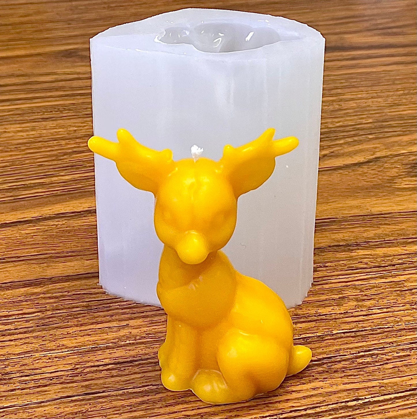 4” 3D Silicone deer mold - Christmas reindeer mold - pillar candle soap lotion bar resin mould - homemade