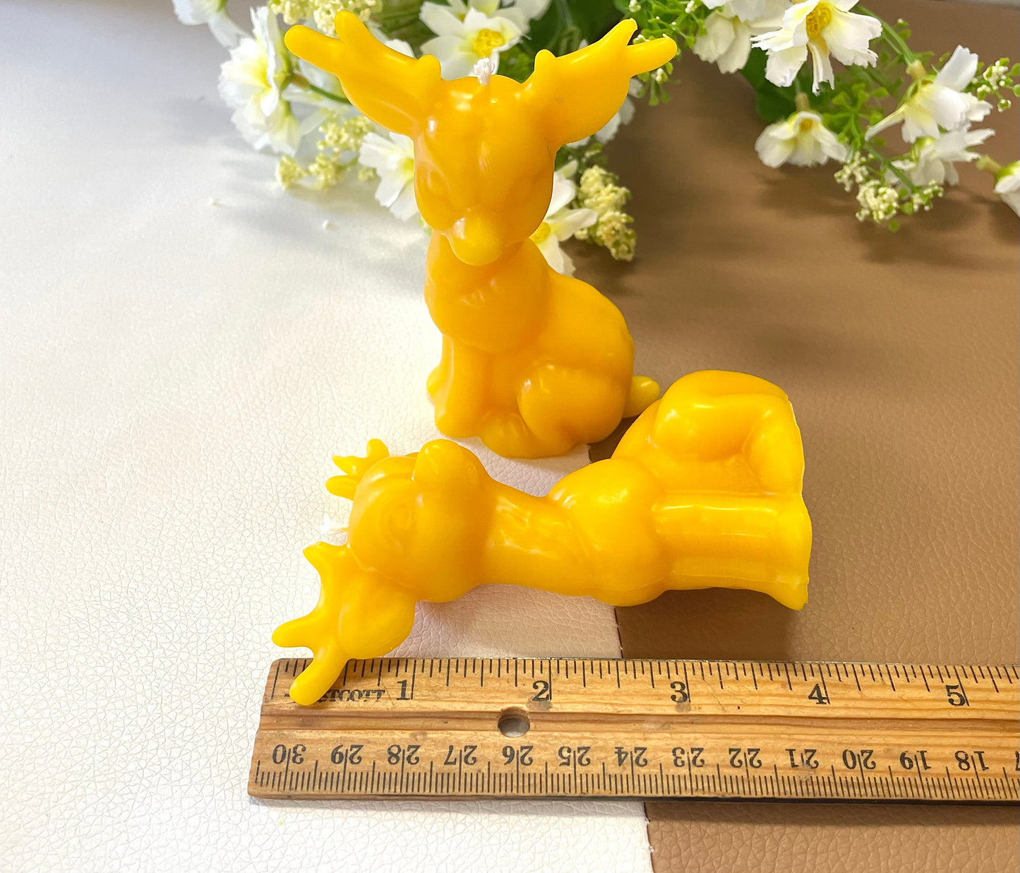 4” 3D Silicone deer mold - Christmas reindeer mold - pillar candle soap lotion bar resin mould - homemade