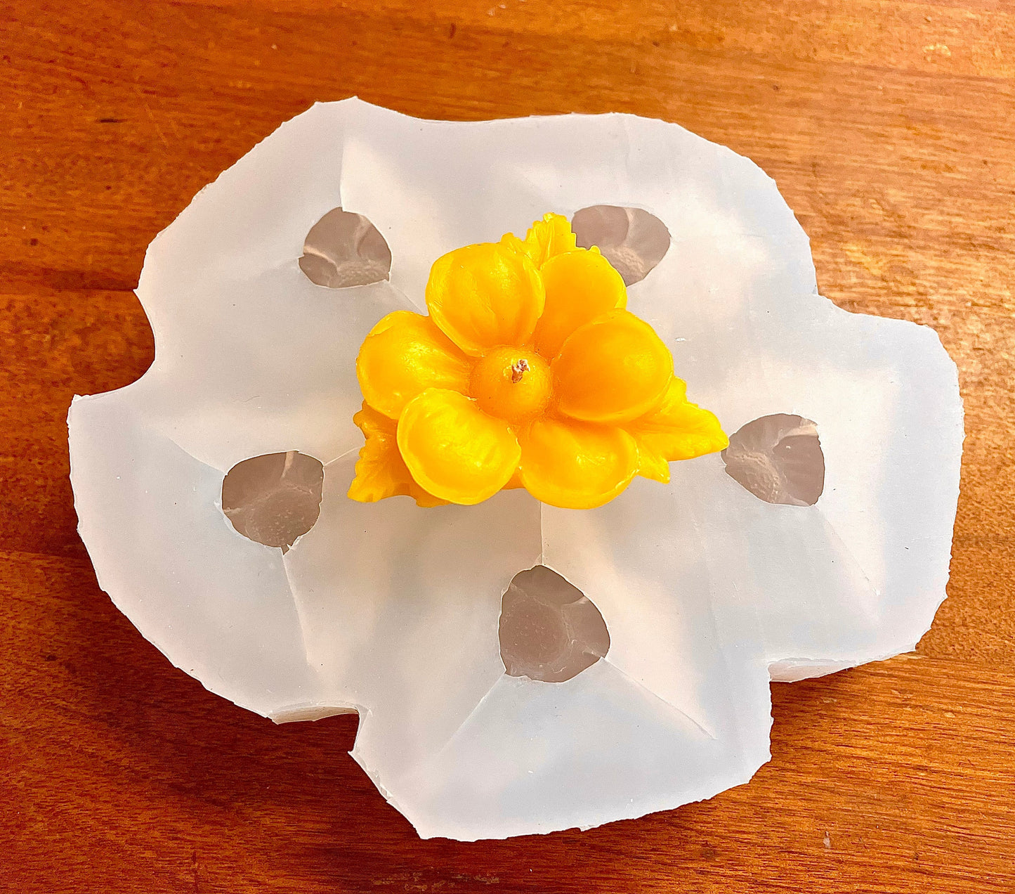 3D silicone floating flower candle mold - soap resin mold - wedding favor candle mold